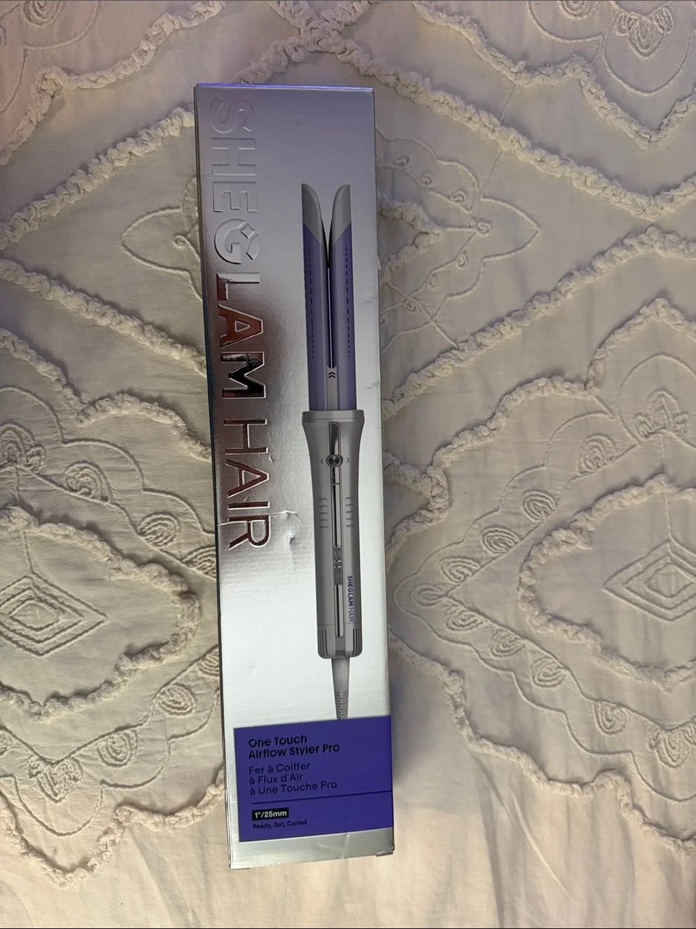 SHE GLAM HAIR One Touch Airflow Styler Pro - Silver & Purple